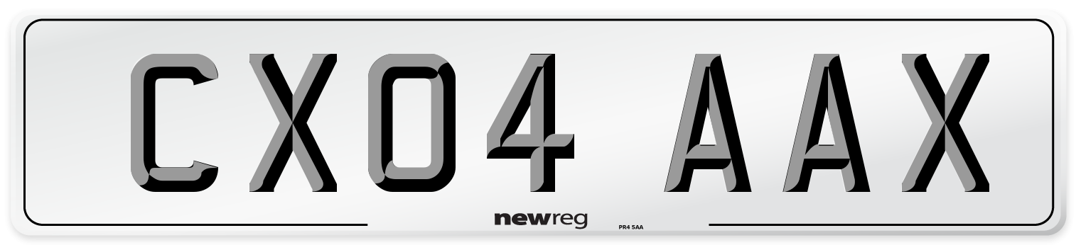 CX04 AAX Number Plate from New Reg